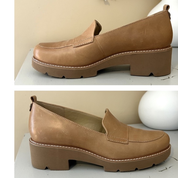 Like New Naturalizer Darry Platform Loafers Toffee Natural Leather Size 8 - Picture 14 of 16